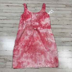 NWT Mimi Chica Pink Tie Dye Drawstring‎ Waist Dress Women's Size Small